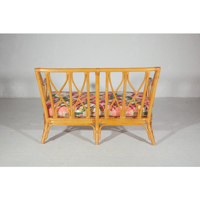 Wood Mid-Century Modern Italian Two-Seater Sofa in Bamboo, 1960 For Sale - Image 7 of 10