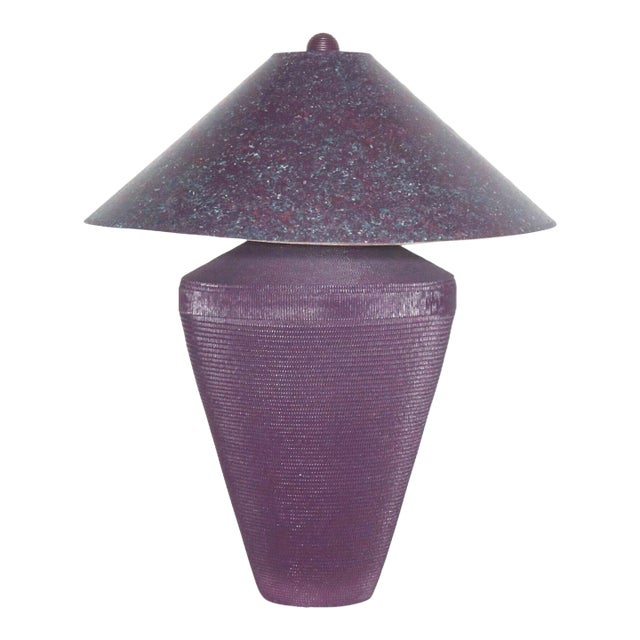 Oversized Postmodern Corrugated Cardboard Lamp Splatter Shade For Sale