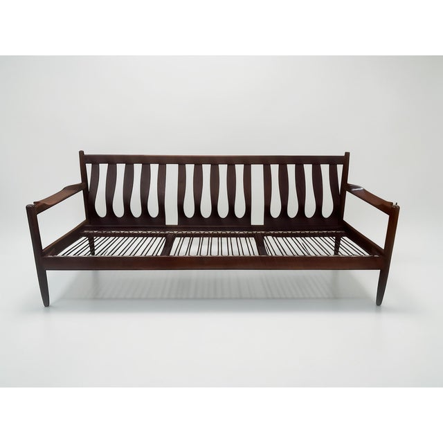 Sculptural Danish Sofa in the style of Arne Vodder & Grete Jalk, Denmark, 1960s For Sale - Image 4 of 15