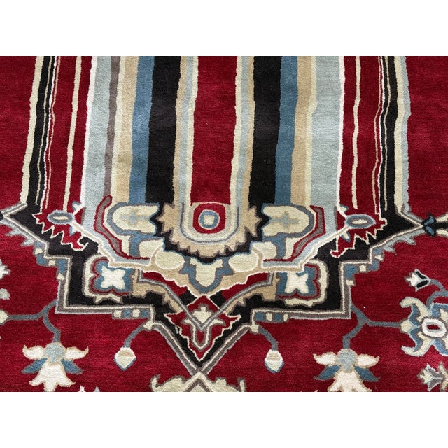 Textile 9ft X 11ft Woolmark Melting Oriental Wool Area Rug For Sale - Image 7 of 12