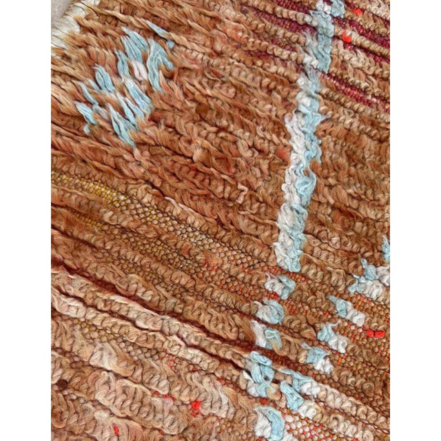 Vintage Boujad Runner Rug | Handwoven Berber Wool Runner with Ombré Diamond Lattice This striking vintage Boujad runner...