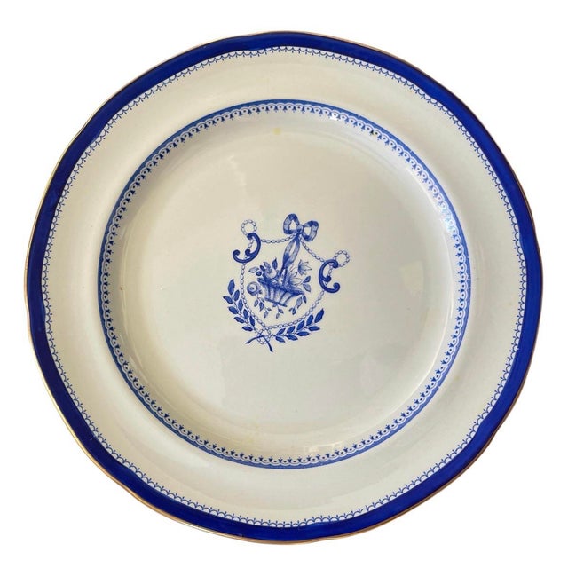 Set of 12 Vintage English Copeland Spode "Newburyport" Cobalt Blue & Gold 8-Inch Salad Dessert Plates For Sale In West Palm - Image 6 of 12