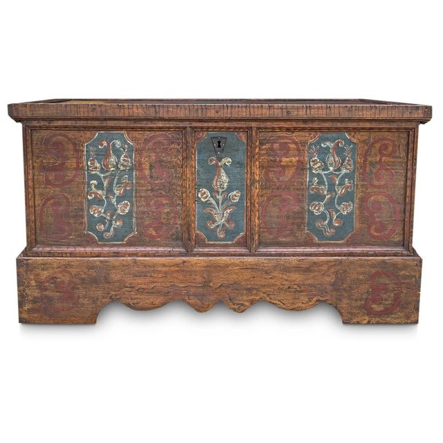18th Century Tyrolean Painted Chest For Sale - Image 15 of 15
