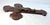 Bronze Antique 1800's French Bronze Patinated Metal Inlaid Wood Wall Crucifix Cross For Sale - Image 8 of 12