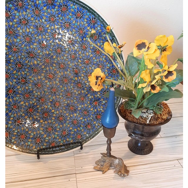 Ceramic Azim Kutahya Plate Turkey Charger Turkish Design Signed For Sale - Image 7 of 7