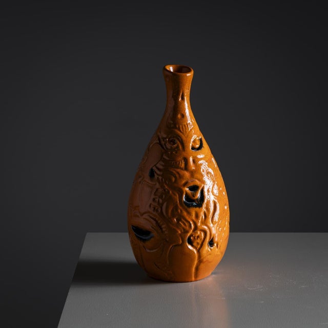 Orange Ceramic Vase by Poemu, France 2023 For Sale In New York - Image 6 of 9