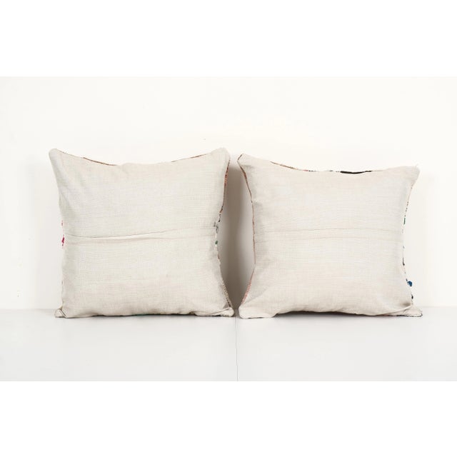 Turkish Kilim Pillow Cover - a Pair For Sale - Image 4 of 5