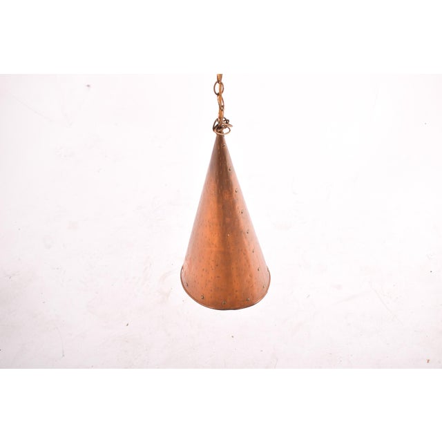 Mid-Century Modern Danish Copper Pendant Lamp by E.S Horn Aalestrup, 1950s For Sale - Image 3 of 5