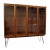 1940s Mid-Century Danish Modern Lighted Glass Door Walnut Cabinet/Credenza For Sale