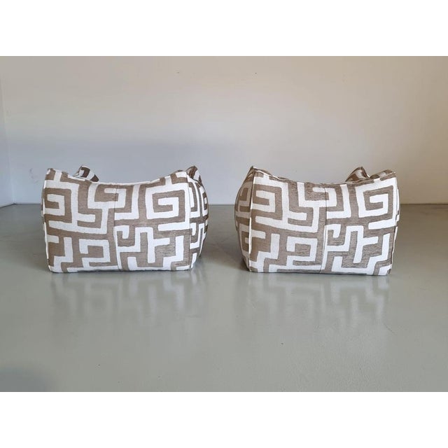 Textile Set of Le Bambole Lounge Chairs by Mario Bellini for C&b Italia, 1970s For Sale - Image 7 of 12