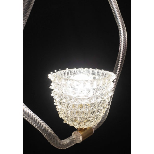 Clear Rostrato Murano Glass Chandelier by Barovier & Toso, 1940s For Sale - Image 12 of 13