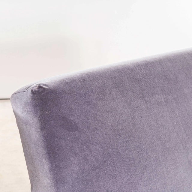 Wood Mid-Century Grey Upholstered Armchair, 1950s For Sale - Image 7 of 9