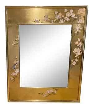 LaBarge Gold Leaf Mirror From the 1980’s Pristine Condition