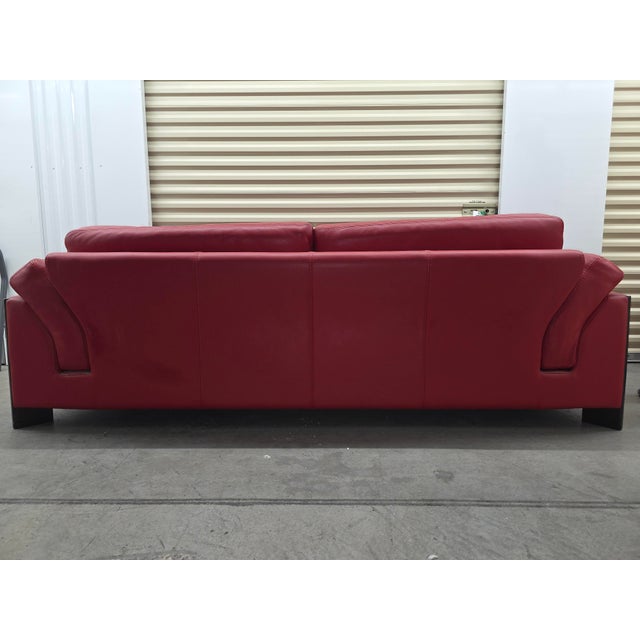 Authentic, beautifully preserved Roche Bobois 2-seater leather sofa. Manufactured in February 2004 by the elite Italian...