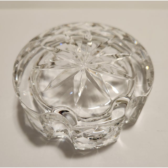 Glass Vintage Cut Crystal Signed Rogaska Individual Catchall Dish, Ashtray or Dresser Ring Tray For Sale - Image 7 of 9