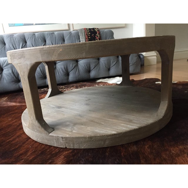 Restoration Hardware Martens Round Coffee Table Chairish