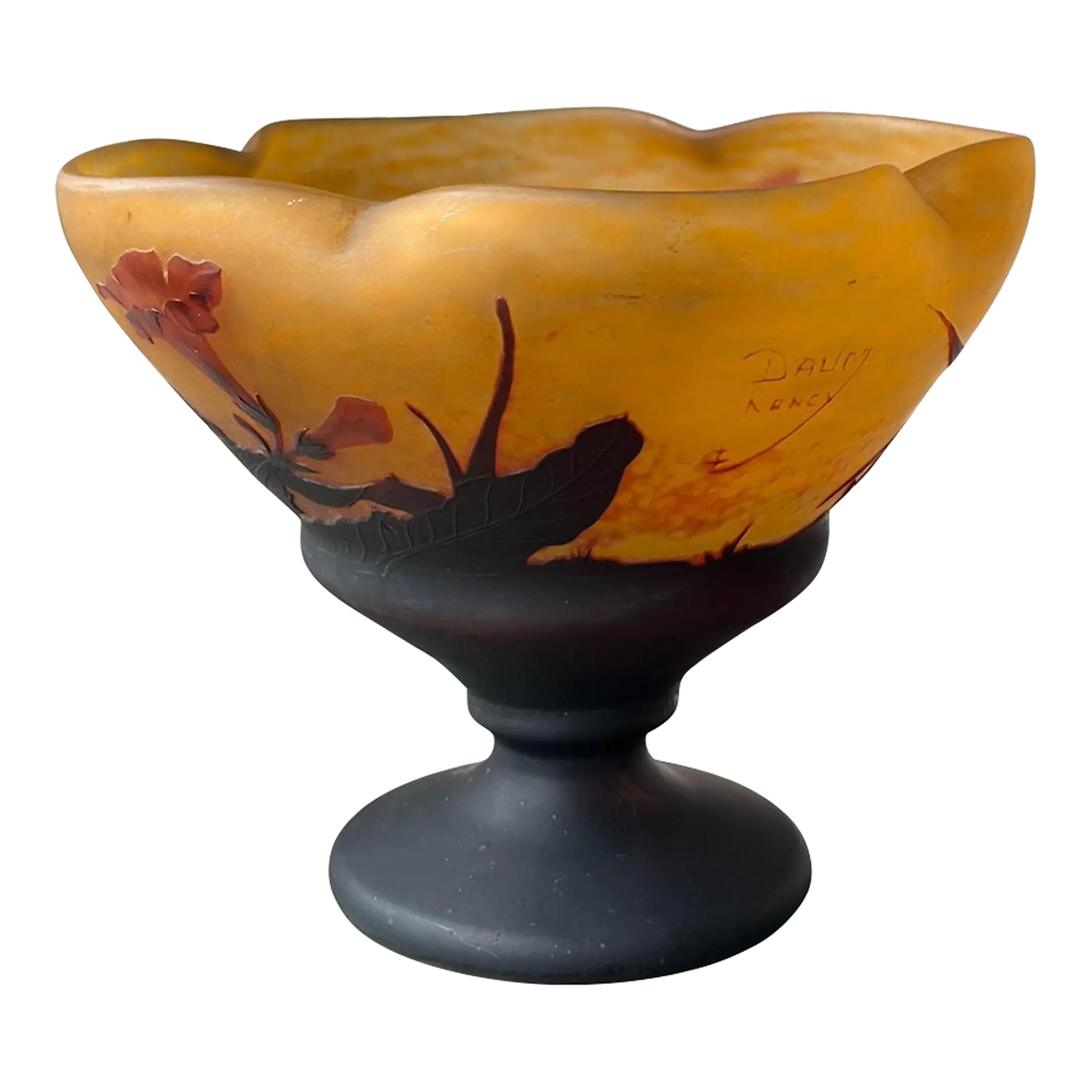 Antique Art Nouveau Daum Nancy Pedestal Vase | Chairish