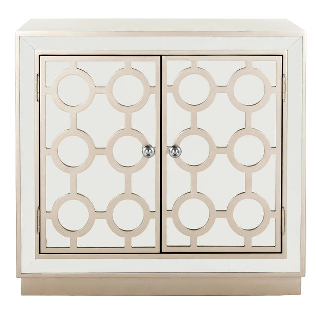 2 Door Chest in Champagne & Nickel & Mirror For Sale - Image 10 of 10