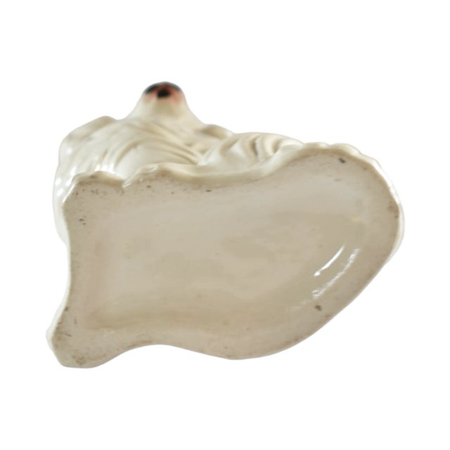 Barnabas the White Staffordshire Dog and His Portrait by Susannah Carson For Sale - Image 11 of 12