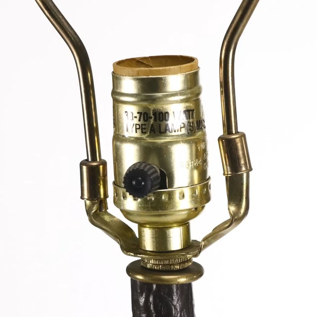 Frederick Cooper Bird Nest Floor Lamp W/ Green Faux Leather Shade For Sale In Cincinnati - Image 6 of 16