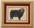 Textile Sheep Minimalism Folk Art Americana English Traditional White Green Original Oil Painting Cleo Plowden For Sale - Image 7 of 7