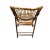 Vintage 1970s burnt “tiger” bamboo folding chair. This chair will bring a light and breezy tropical coastal feel to any...
