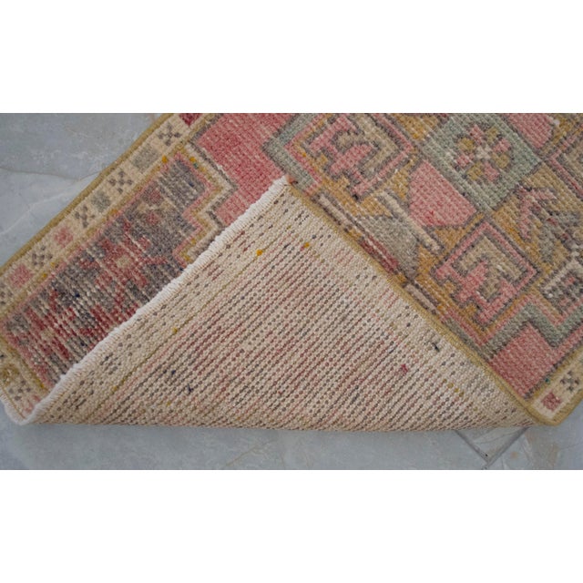 Hand Knotted Door Mat, Entryway Rug, Bath Mat, Kitchen Decor, Small Rug, Turkish Rug - 1′6″ × 2′11″ For Sale - Image 9 of 10