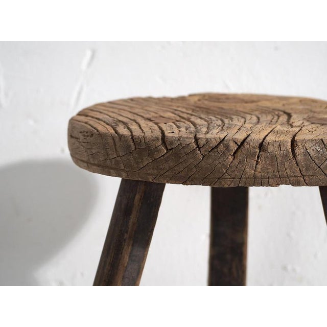 1920s Vintage Primitive Stool, 1920 For Sale - Image 5 of 9