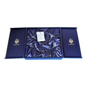 Late 20th Century Faberge Grand Duke Martini Set (Shaker and 4 Glasses) Unused