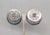 1950s Vintage Signed Napier Doris Day Rhodium Plated Two Stacked Asian Coins Clip Earrings-2 Pieces For Sale - Image 5 of 9