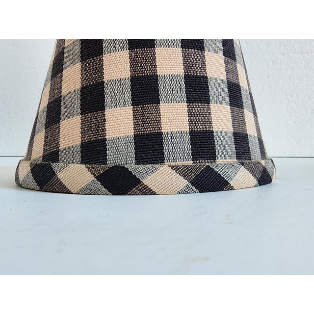 Vintage Black & Linen Chandelier Shades- Set of 8 For Sale - Image 12 of 12
