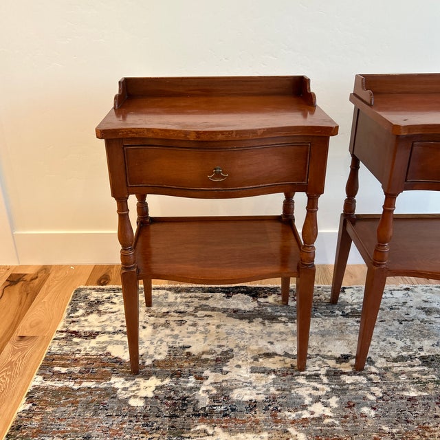 Set of 2 Morganton super rare end tables. Beautiful mahogany solid and almost perfect condition other than dust. Great...