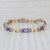 6.40ctw Tanzanite Diamond Tennis Bracelet 14k Yellow Gold 6.5" 4.7mm For Sale In Greensboro - Image 6 of 7