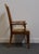 Singer Furniture Solid Golden Oak Mediterranean Cane Back Dining Arm Chair 505-07 For Sale - Image 4 of 10