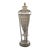Floor lamp in the shape of a large vase, entirely handmade, with a metal structure completely covered with transparent and...