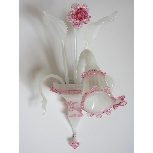 Vintage Murano Glass Wall Lamps from Made Murano Glass, 1950s, Set of 2 For Sale - Image 6 of 11