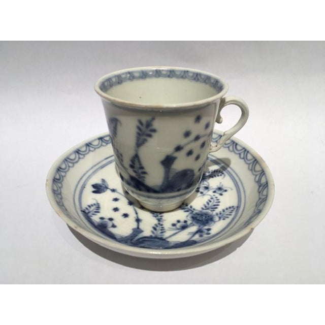 Baroque Mid-19th Century Porcelain Cup with Dish in White and Blue, Vienna For Sale - Image 3 of 18