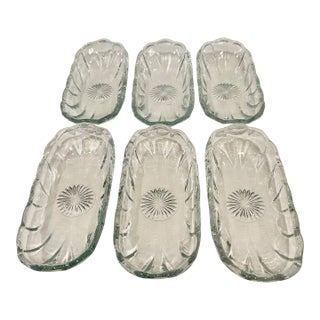 1970s Anchor Hocking Banana Split / Corn on the Cob Dishes - Set of 6 For Sale
