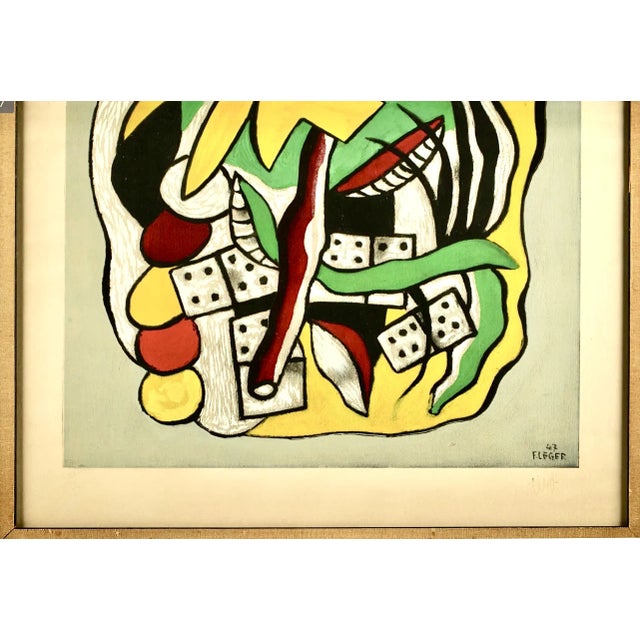 Abstract Fernand Leger Composition Aux Dominos Lithograph For Sale - Image 3 of 8