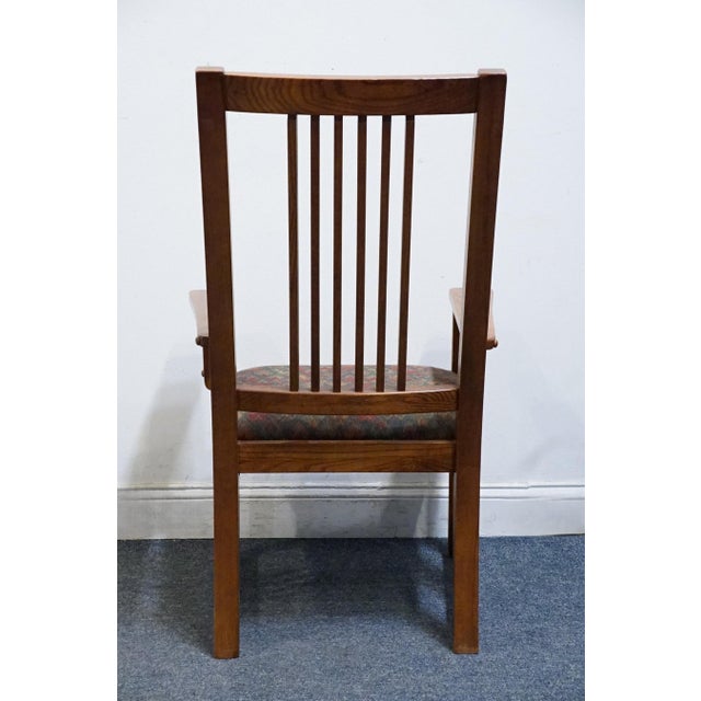 Nichols & Stone Quarter Sawn Oak Mission Style Arts & Crafts Dining Arm Chair 4033-0460 / 796-4014 For Sale In Kansas City - Image 6 of 10