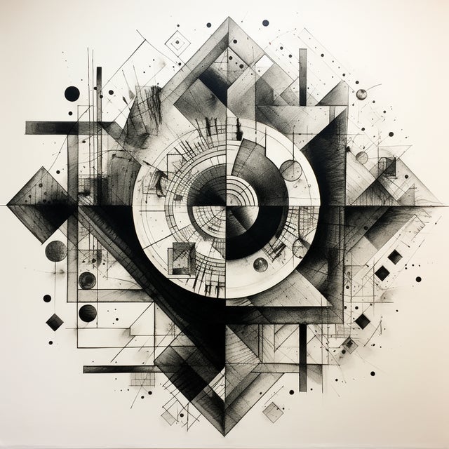 # 18" X 18" Black and White Abstract Minimalist Limited Edition Print For Sale - Image 4 of 4