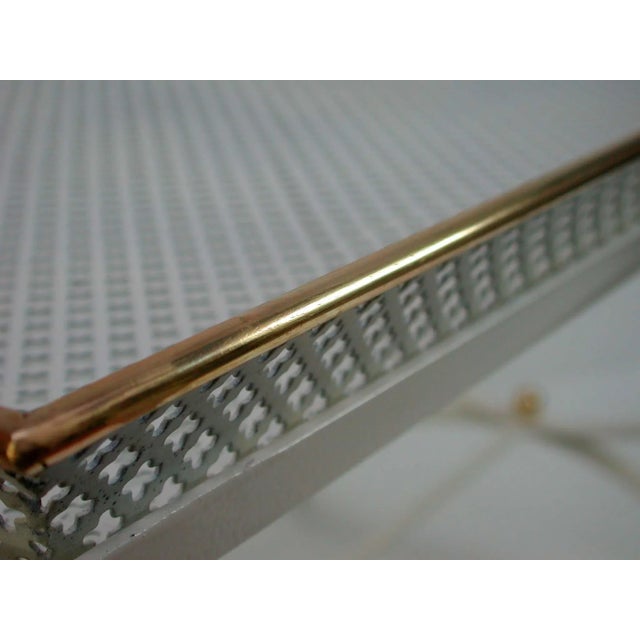 1950s Mid-Century French White Side Table, 1950s For Sale - Image 5 of 13