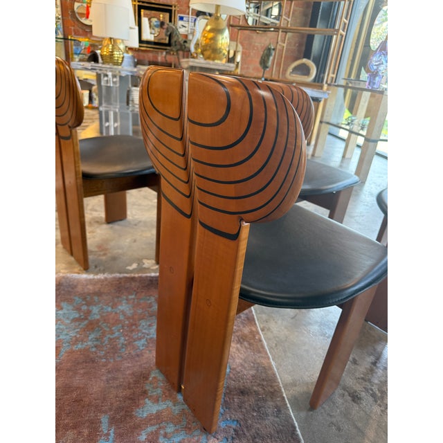 Black Africa Chairs by Afra and Tobia Scarpa, Set of 4 For Sale - Image 8 of 8