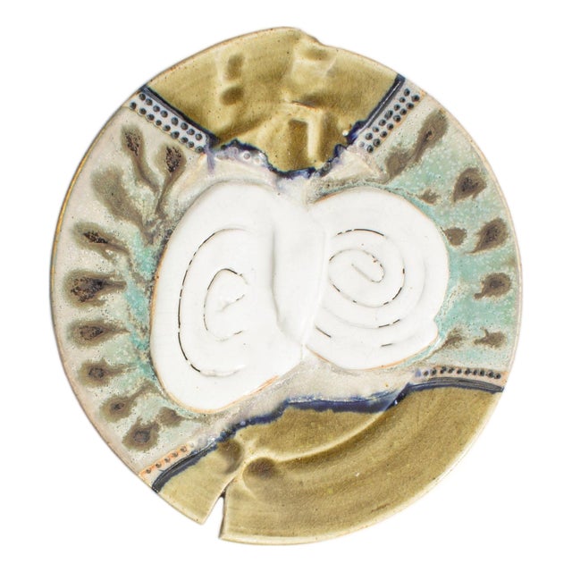 Studio Pottery Wall Plate For Sale