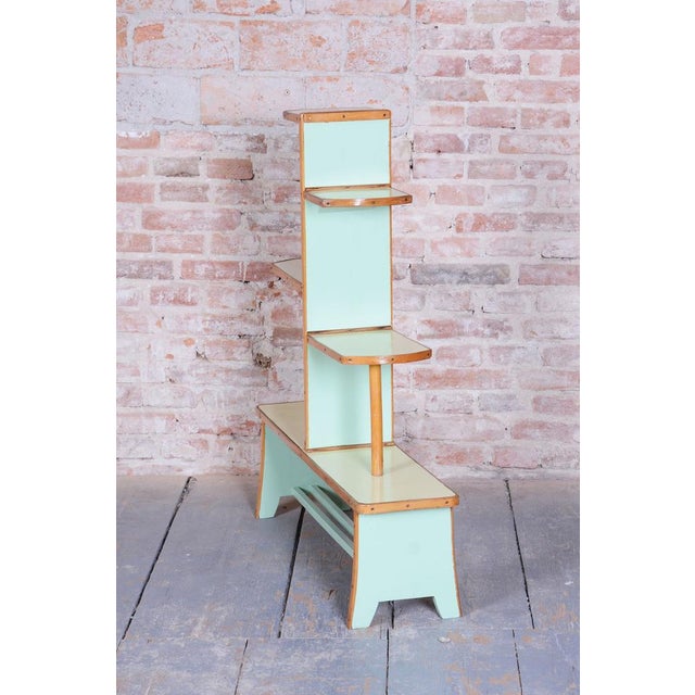 Brown Czech Art Deco Beech and Umakart Shelf, 1930s For Sale - Image 8 of 12