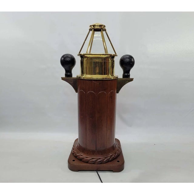 Nautical Rare Skylight Yacht Binnacle For Sale - Image 3 of 11