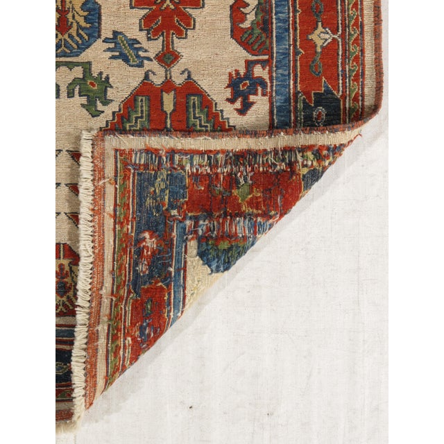 Early 20th Century Antique Caucasian Sumak Rug 4'8" X 7'0" For Sale - Image 5 of 6