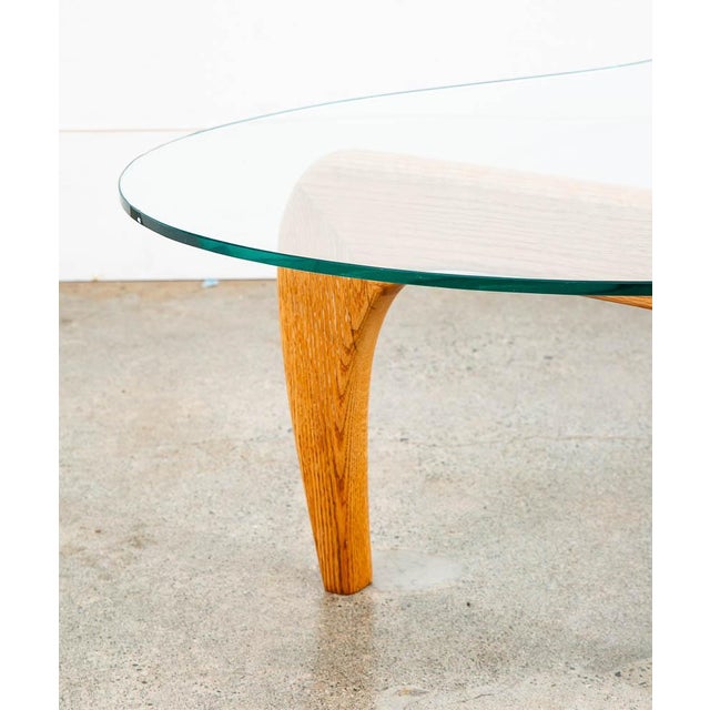 Mid Century Modern Coffee Table Isamu Noguchi Style White Oak For Sale In Sacramento - Image 6 of 12