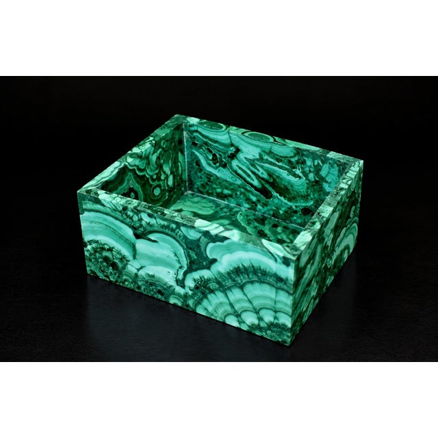 Malachite Box Thorns and Roses Italian Made Gemstone Box For Sale - Image 15 of 15