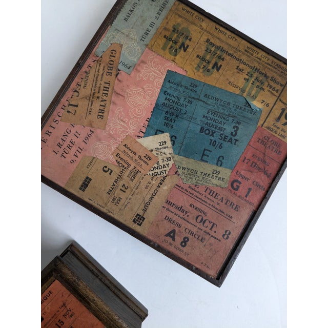 Trio of Vintage Franco Tacchi Italian Ticket Stubs Dresser Boxes For Sale - Image 4 of 6